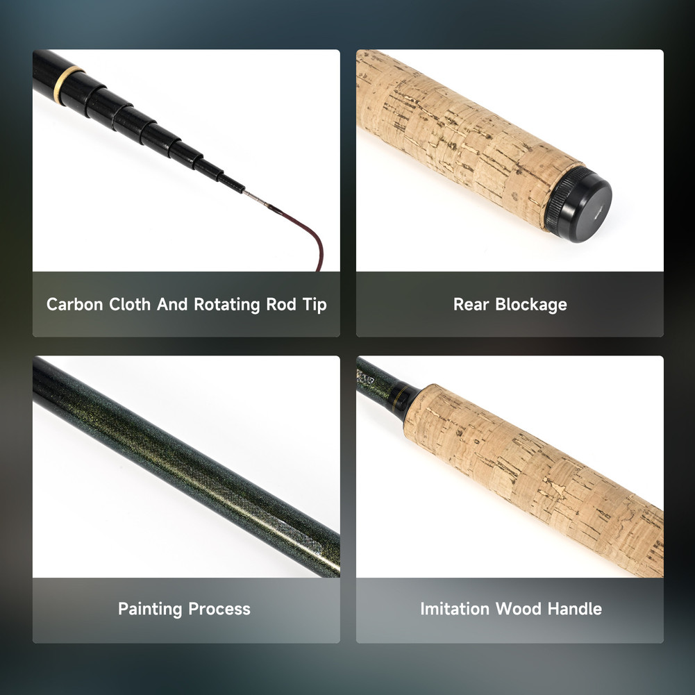Carbon Tenkara Fishing Rod for Small Stream Trout Fishing No Reel Needed