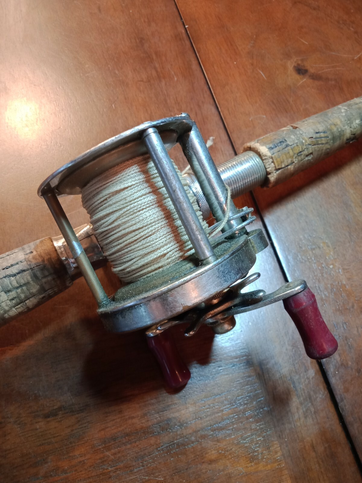 Fishing Rod St Croix Fiberglass Double Power Pflueger Rocket Reel (Tip Broken)