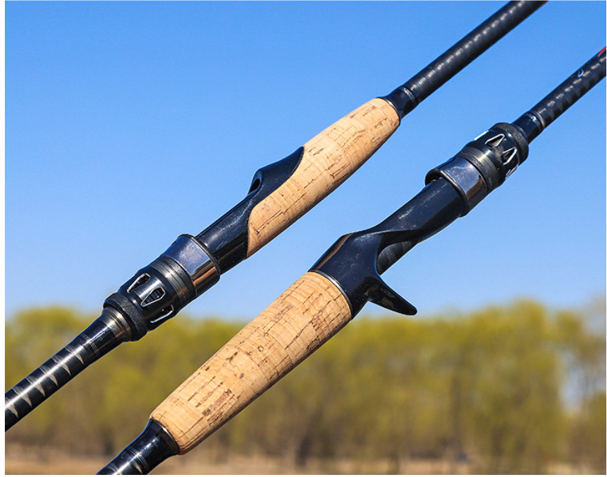 Fishing Rod 1.8M Spinning Casting Carbon Fiber Pole Lure Fishing Rod 2 sections