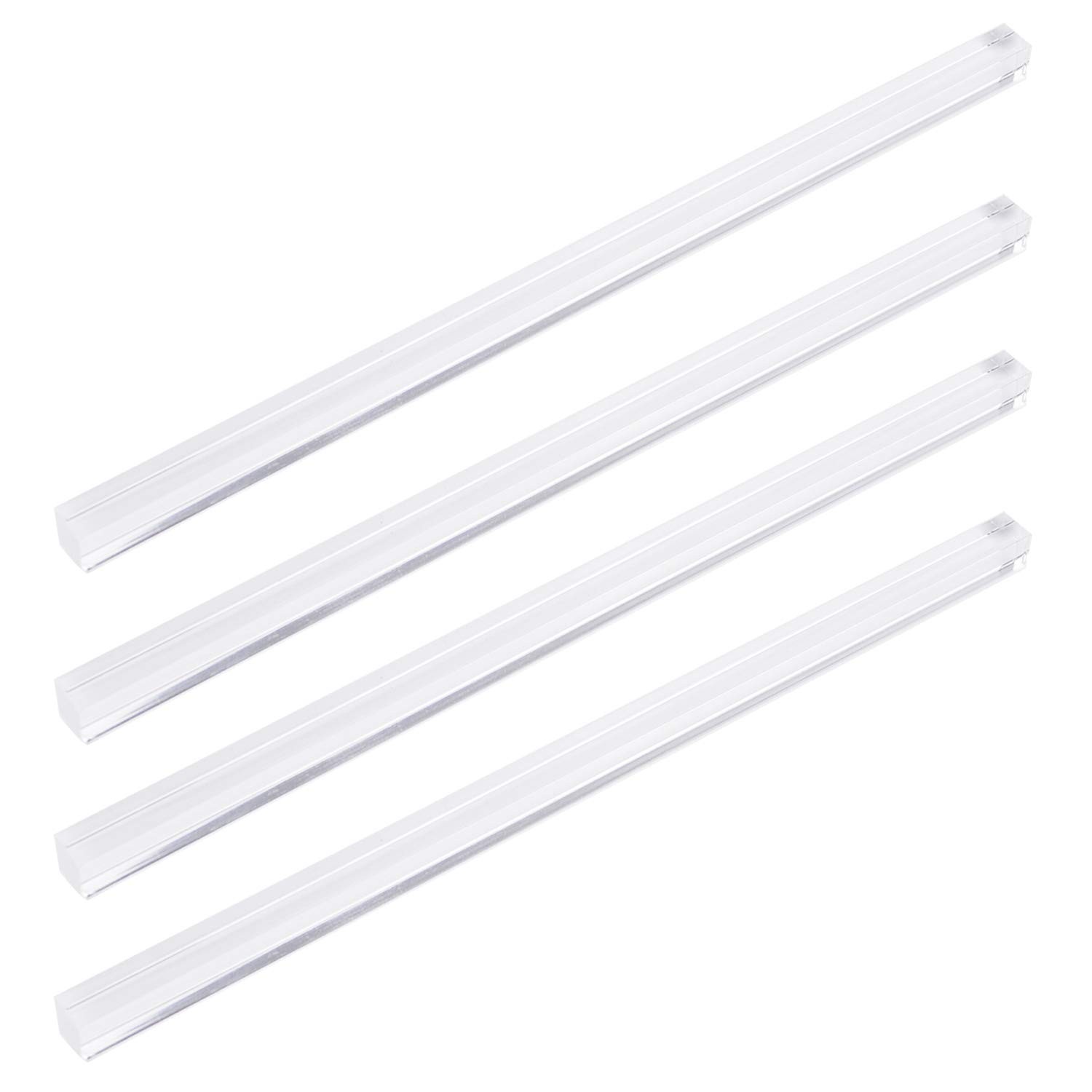 4 PCS Acrylic Rods Square Clear Plastic Rod 10x10x250mm DIY Craft Sticks