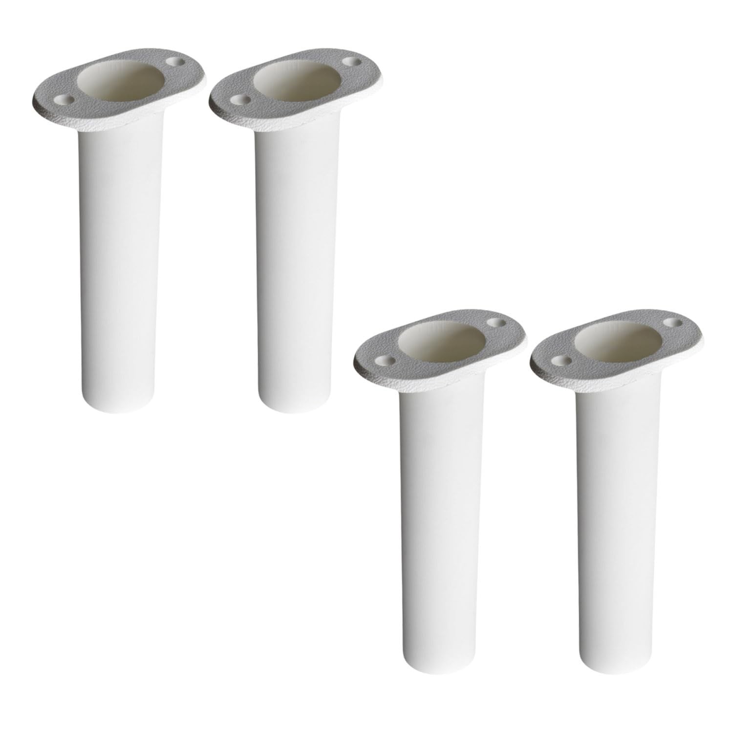 Marine City Flush Mount Fishing Rod Holder 90 Degree White Abs Plastic 8 Inches