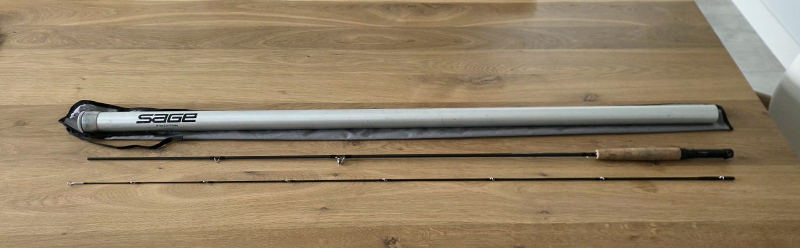 SAGE Fly Fishing ROD GRAPHITE #5-6 LINE 8 FOOT 2 Pc With Aluminum Tube perfect!