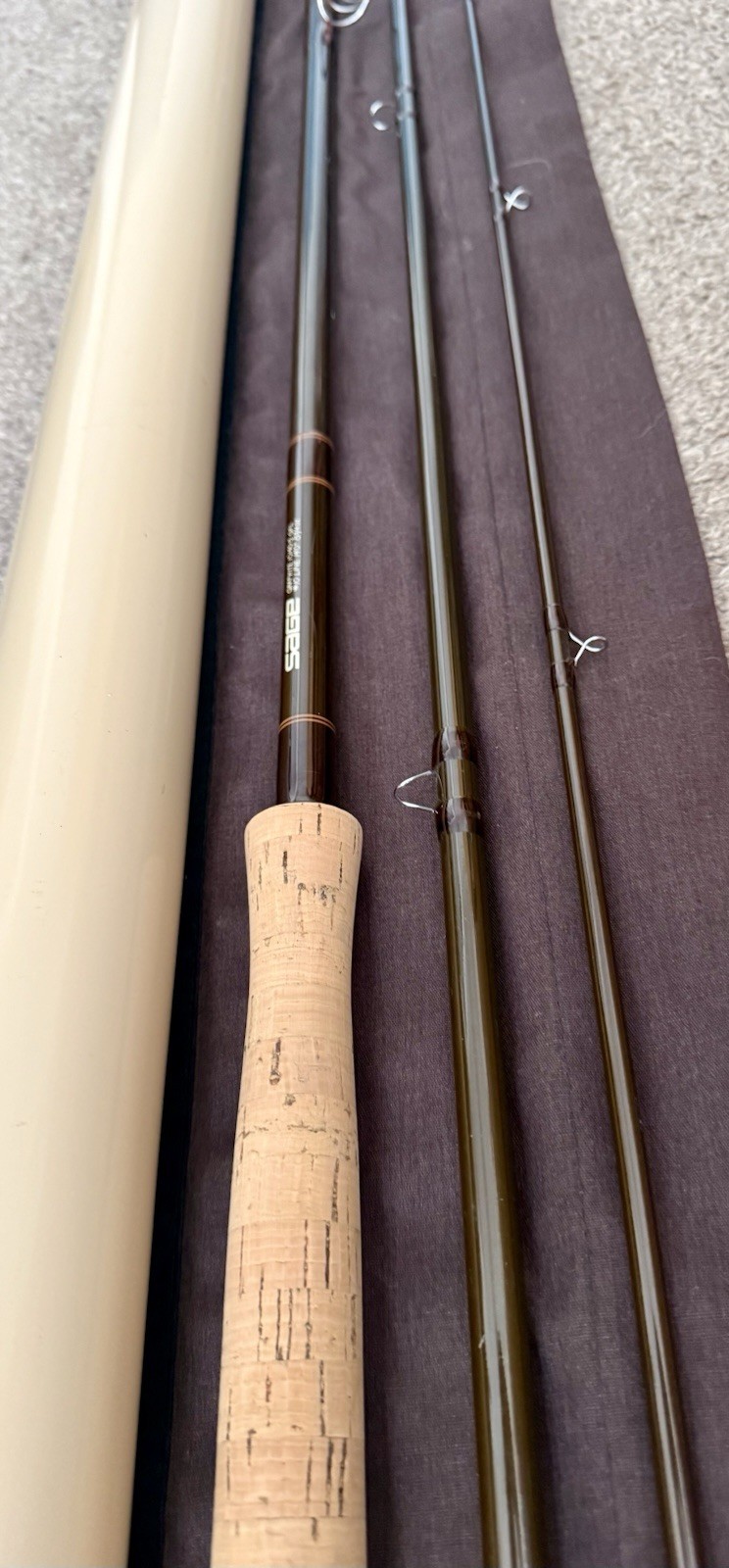 14 Foot SAGE GFL Graphite DH Salmon 3 Piece # 10 Spey Fly Rod & Travel Tube