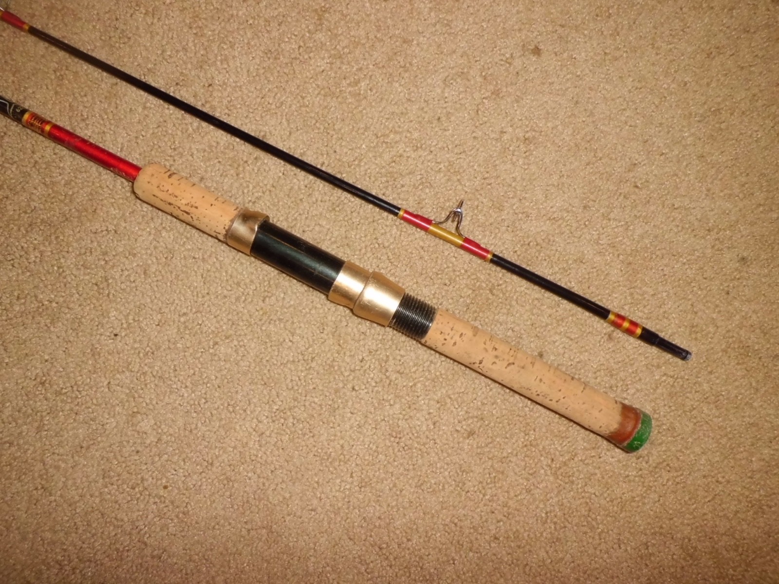 Vintage HARNELL 627 Medium Spinning 7’6″ Rod made in USA=-8-15 lb