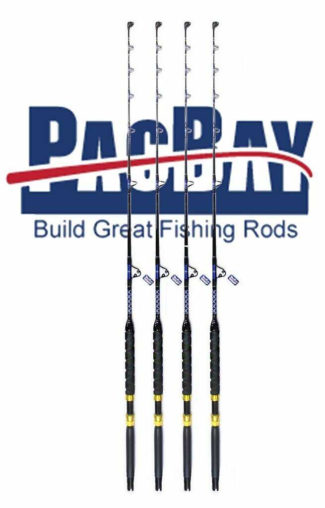 Xcaliber Marine Set (4) Tournament Series 20-40 lb Trolling Rod Blue and Silver