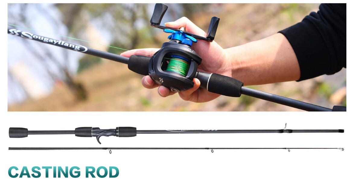 Tuareg Casting Light Carbon Fishing Rod 6’ 2pc 5-10 Lbs New