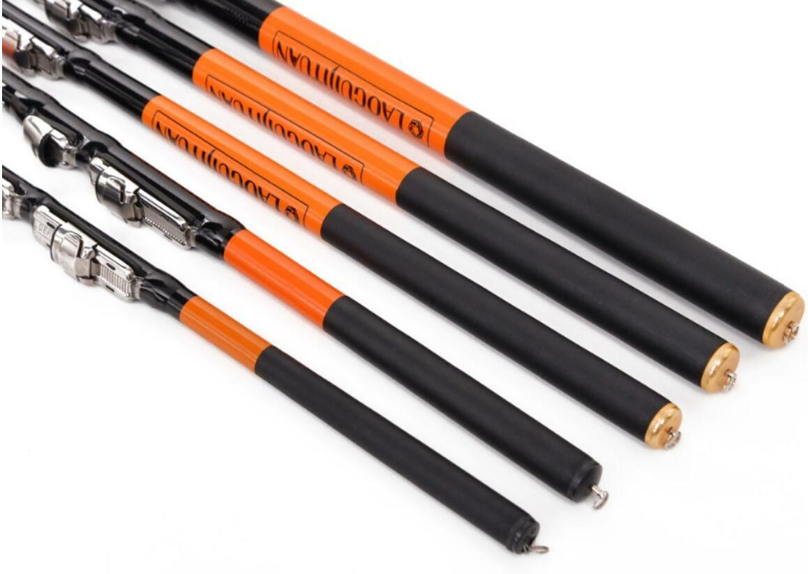 Carbon Fiber Fishing Rod 3.6M 4.5M 5.4M 6.3M Telescopic Rods Spinning Portable