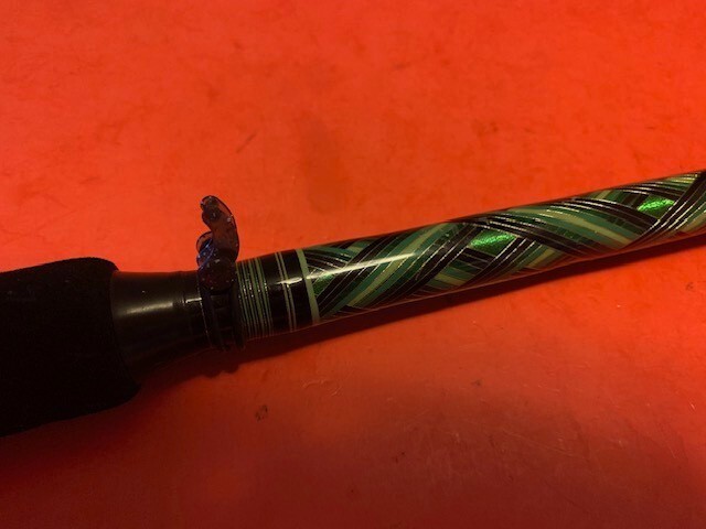 CUSTOM BUILT CALSTAR GRAFIGHTER GX7 7 FOOT 8 TO 20 LB. BAITCASTING FISHING ROD
