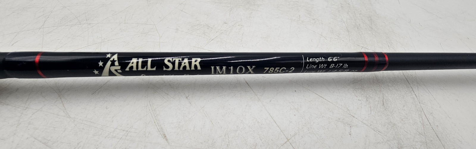 RARE ALL STAR IM10X 785C-2 FAST MED ACT 6’6″ – 2 PC FISHING ROD- USA Made