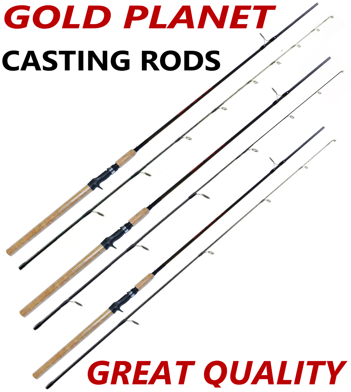 Fishing Rod Spinning Casting Carbon Fiber Portable Medium Fast Pole Lightweight