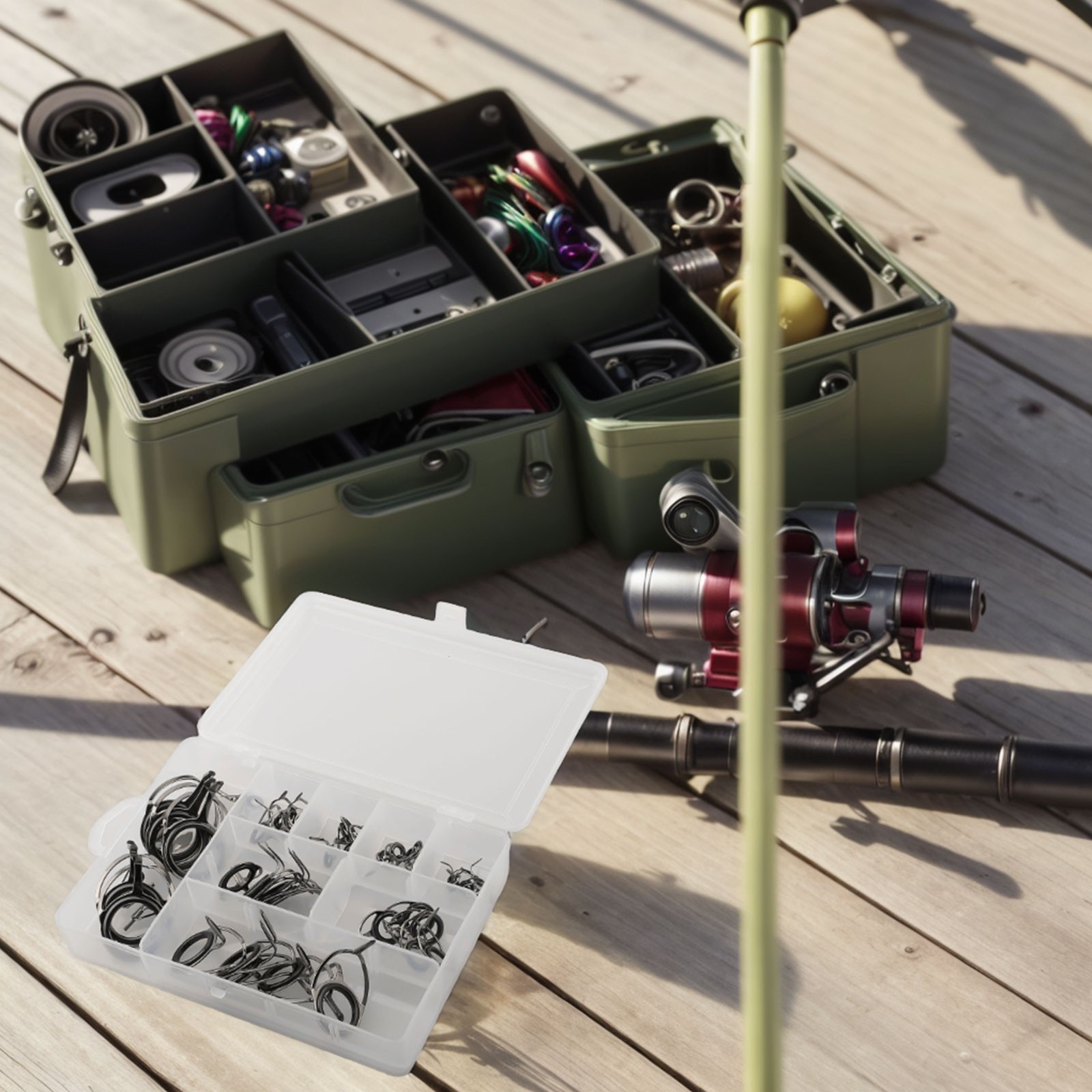 Premium Ceramic Fishing Rod Guide Rings with 40/45Pcs Repair Kit and Box