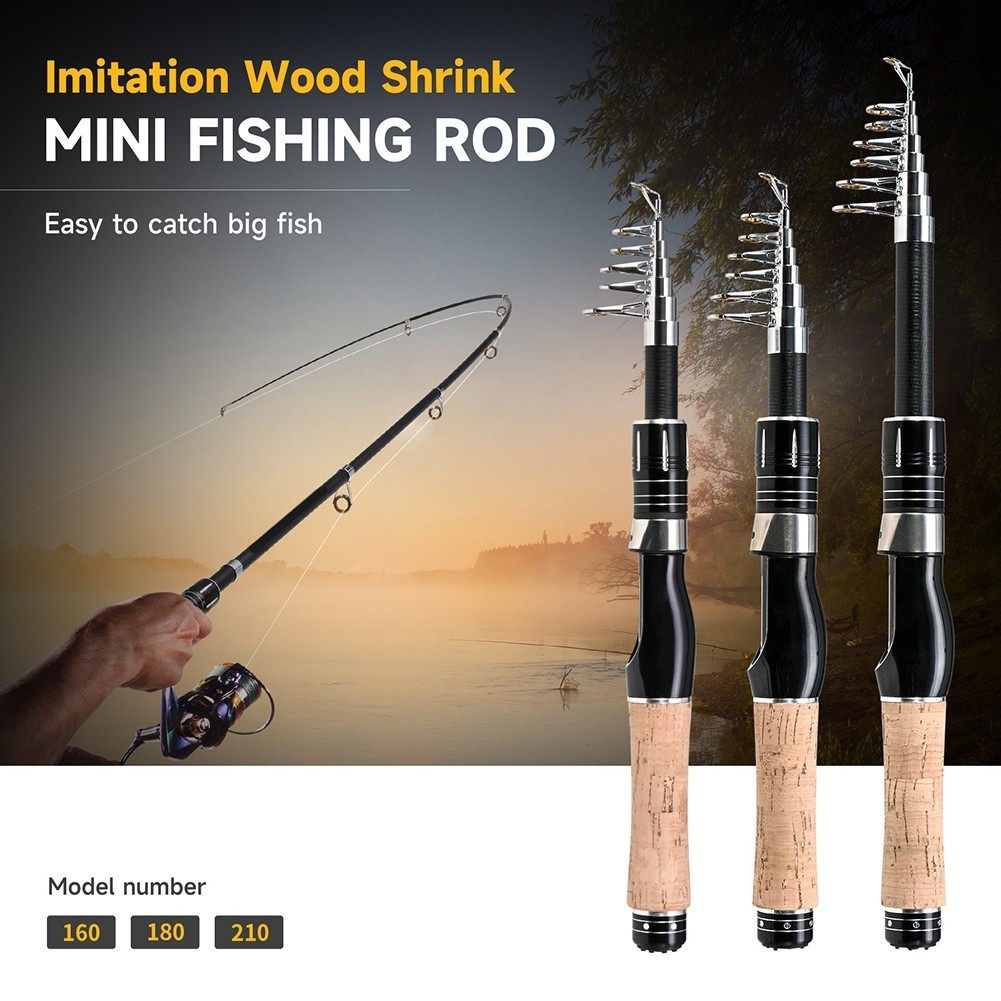 Portable 1 61m Fishing Rod Designed for Big Fish Catching and Easy Transport