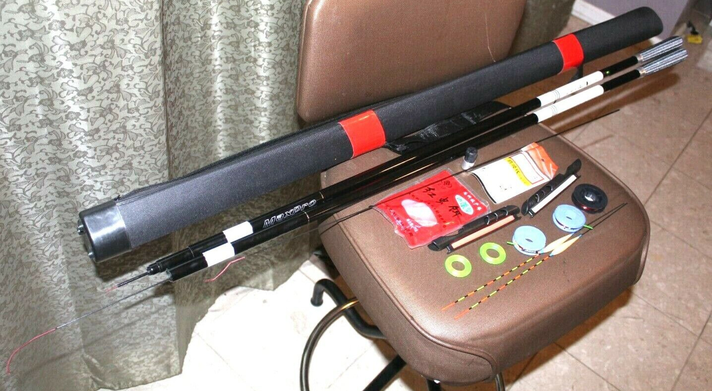 LOT OF 2 MAXPRO FISHING RODS & ACCESSORIES