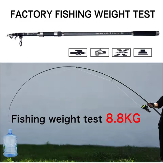 PHISHGER Telescopic Surf Spinning Rod 3.6/4.2/4.5m Power80-150g 30T Carbon Trav