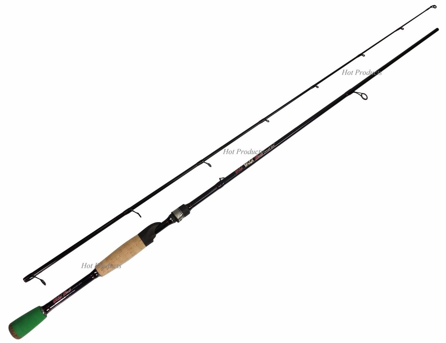 COLLAPSIBLE 2PC Carrot Stix SPINNING 7′ MEDIUM LIGHT Wild Black Fishing Rod