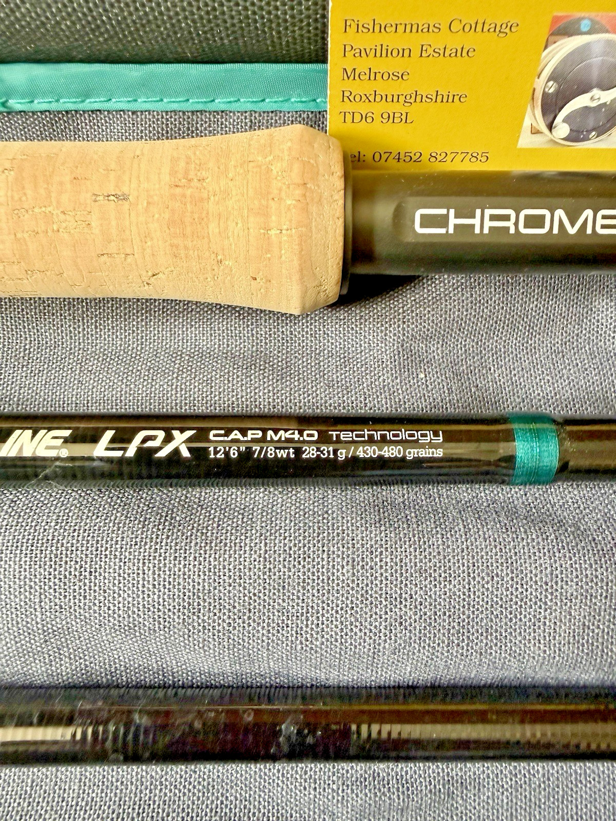 Guideline LPX Chrome 12 Foot 6 Inch #7/8 6 Piece Salmon Fly Rod with Bag & Tube