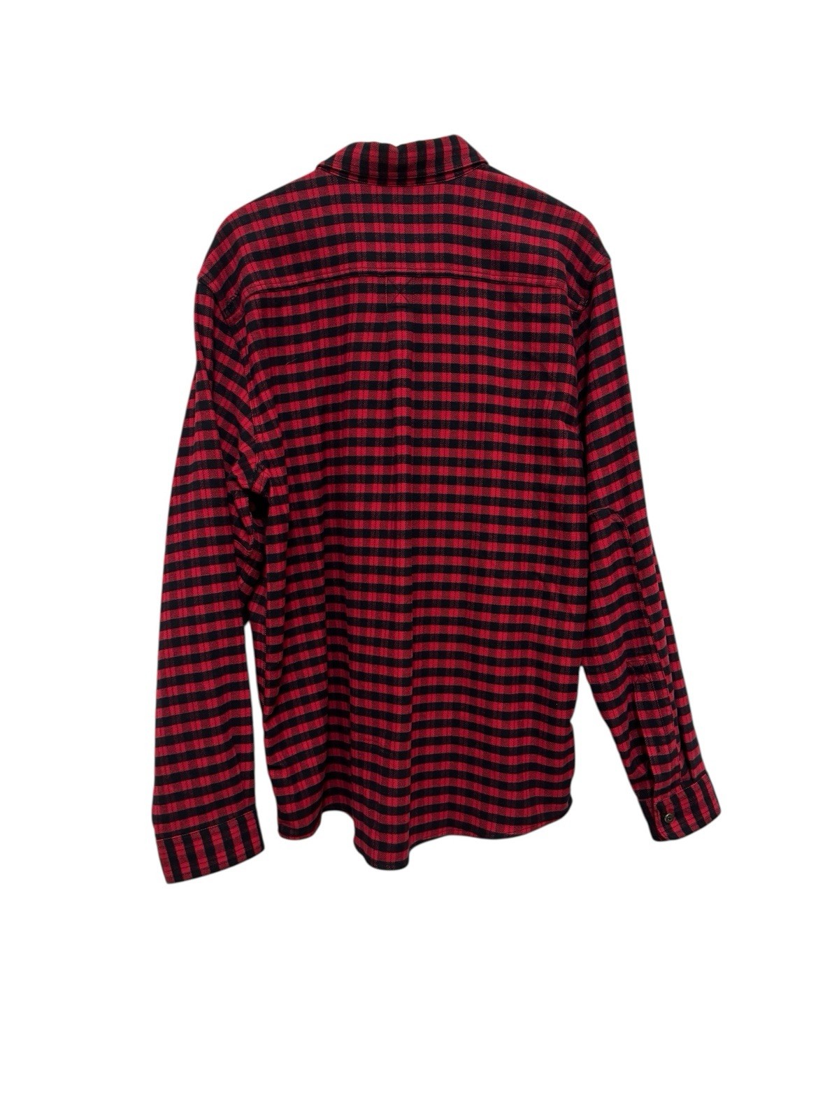 Orvis Red And Black Buffalo Plaid Heavyweight Outdoor Shirt Size L New