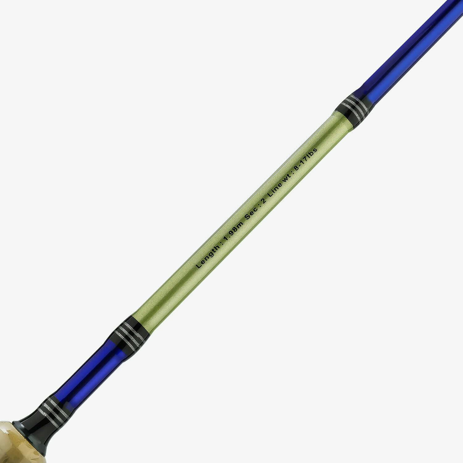 Tiger-C 2-Piece 6’6-Feet 8-17LB Carbon Fiber Baitcasting Fishing Rod
