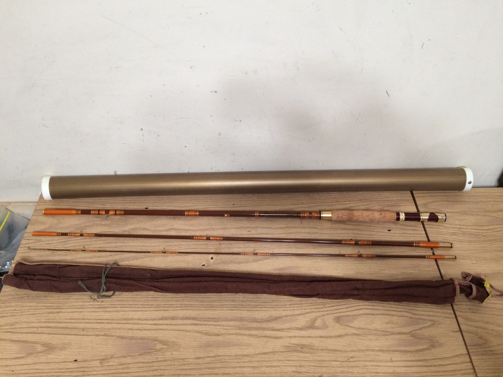 VINTAGE Custom 9′ Royal Javelin 3 pcs Fiber Fishing Rod Garcia Conolon #9641