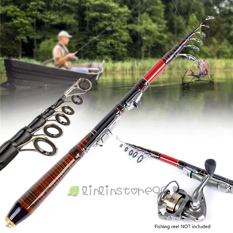2.1m/7ft Portable Spinning Rod Casting Fishing Pole Carbon Fiber Telescopic Rods
