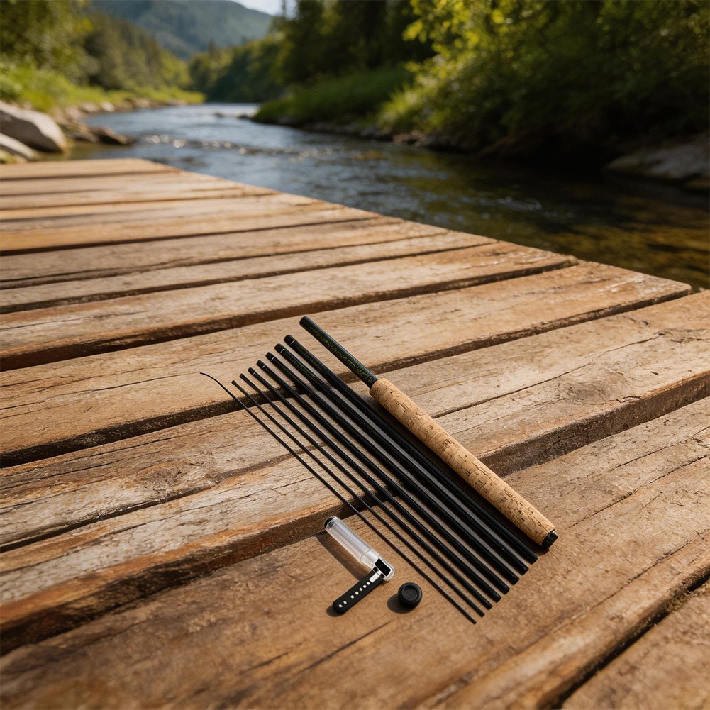 44-350cm Carbon Tenkara Rod Fly Fishing Pole for Small Stream and Brook Angling