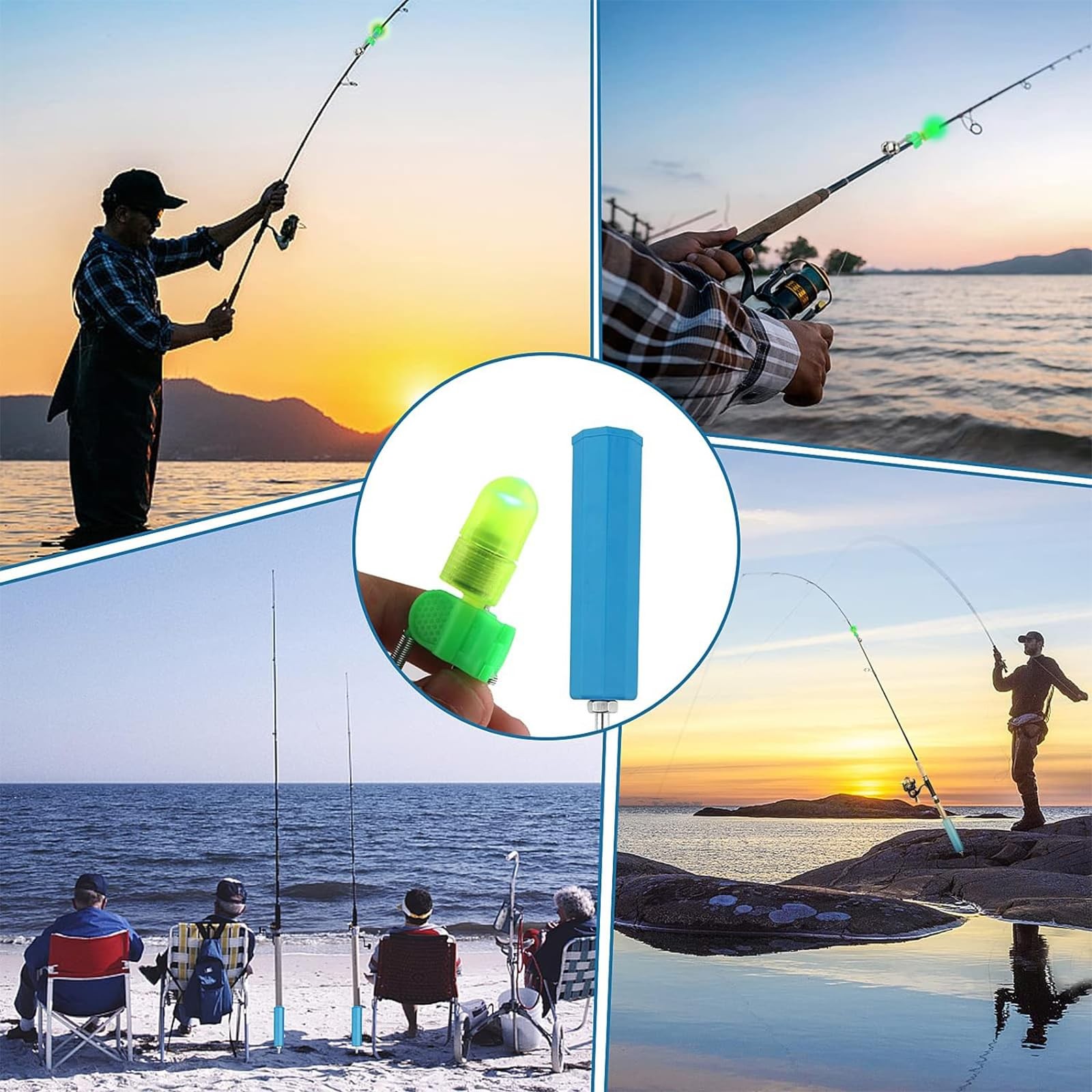 Mouhike 6 Pack Fishing Rod Holders Ground Support Fishing Pole Holder For Bank