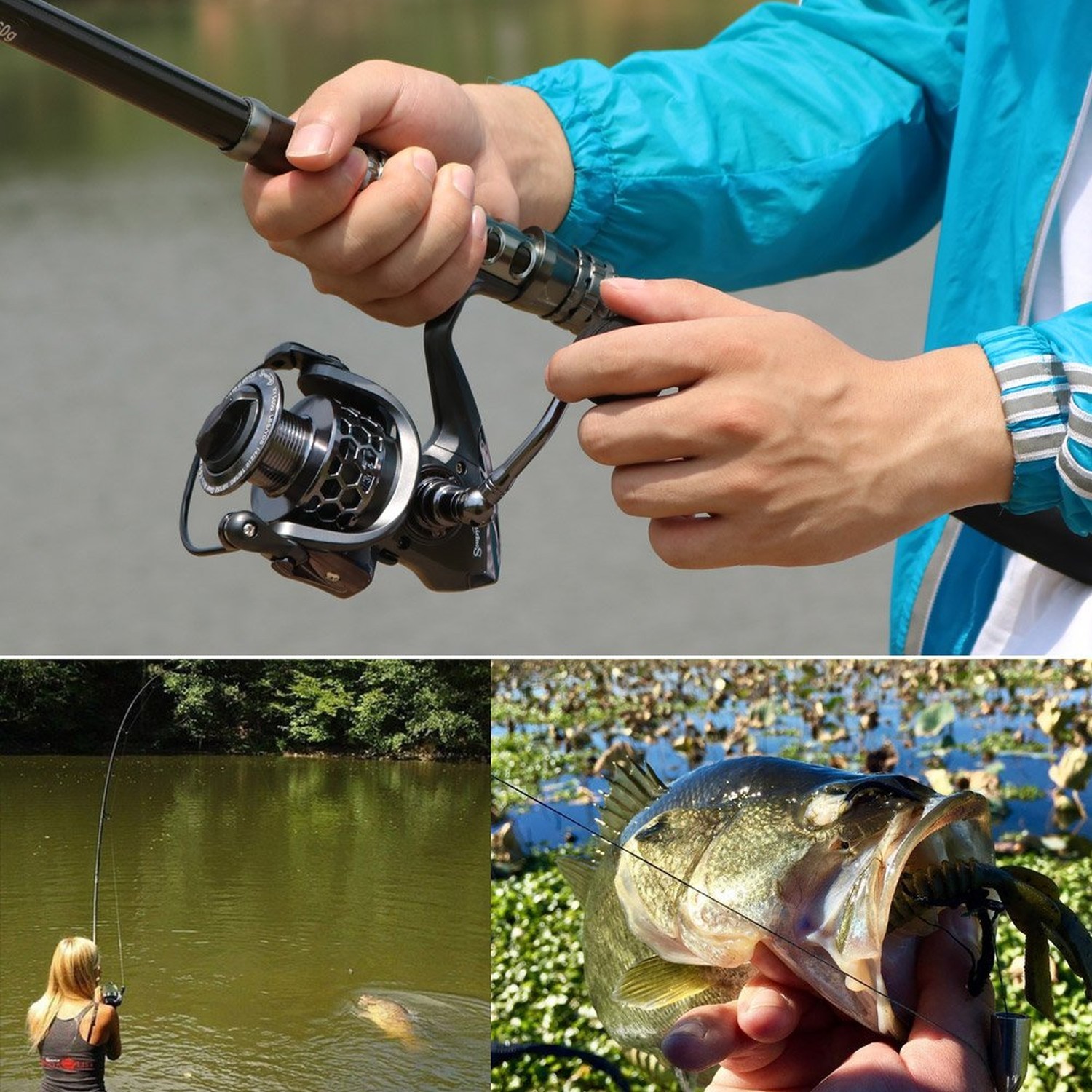 Sougayilang Telescopic Fishing Rod Reel Combos with Carbon Fiber Fishing Pole…