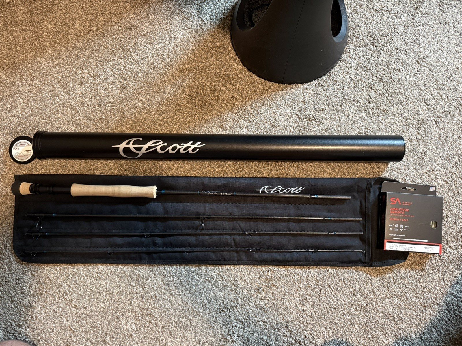SCOTT SECTOR 9ft 9wt. Fly Rod Brand New + SA Infinity Salt Smooth line