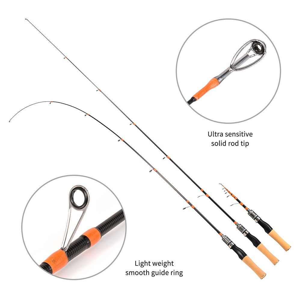 Telescopic Casting and Spinner Fishing Rod UL Power Compact and Lightweight