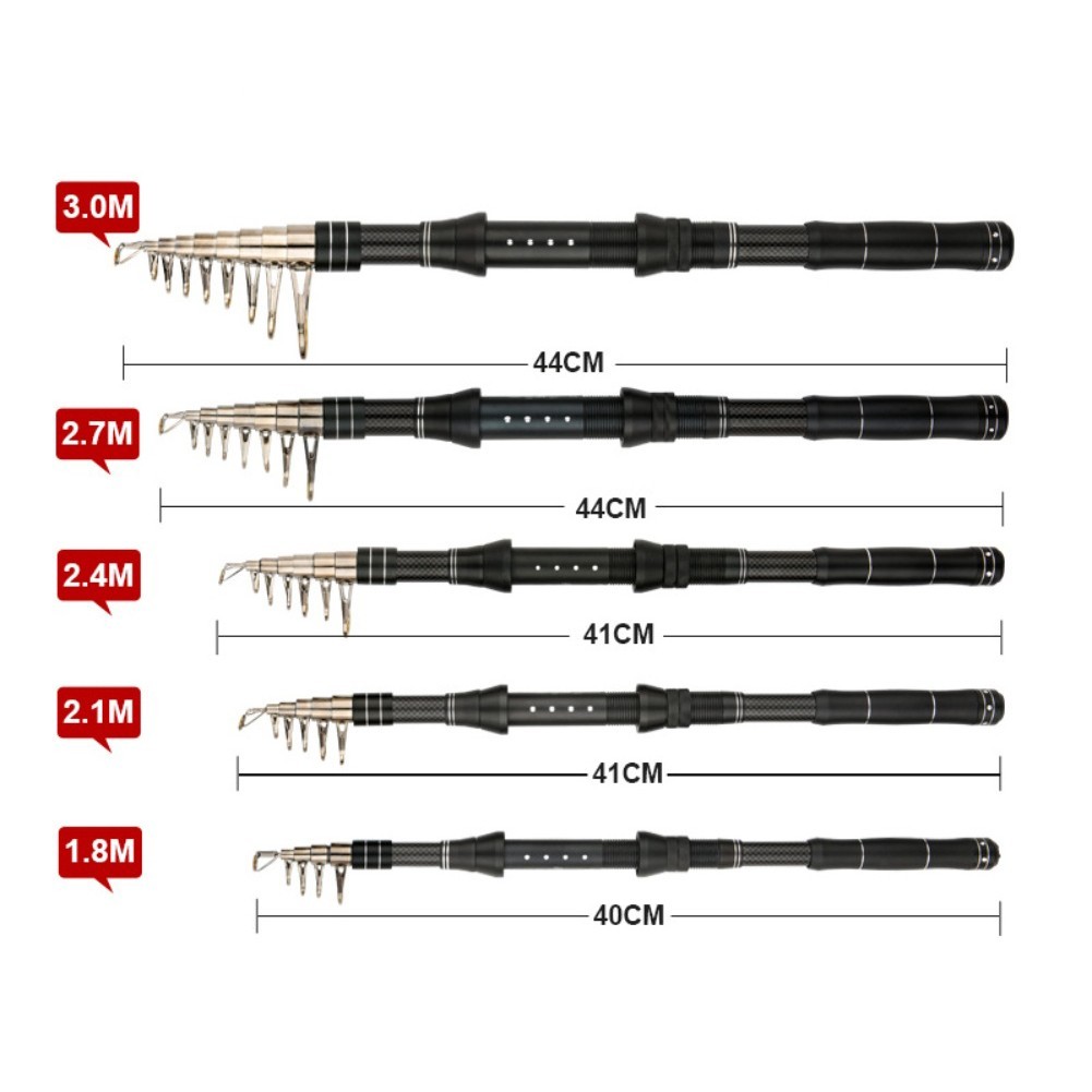 Portable Fishing Rod Travel Fishing Smooth Threading Guides Casting Compatible