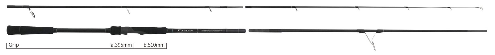 YAMAGA Blanks EARLY 96MMH/4pcs Spinning Rod Lure: 10~60g Line: PE1~2