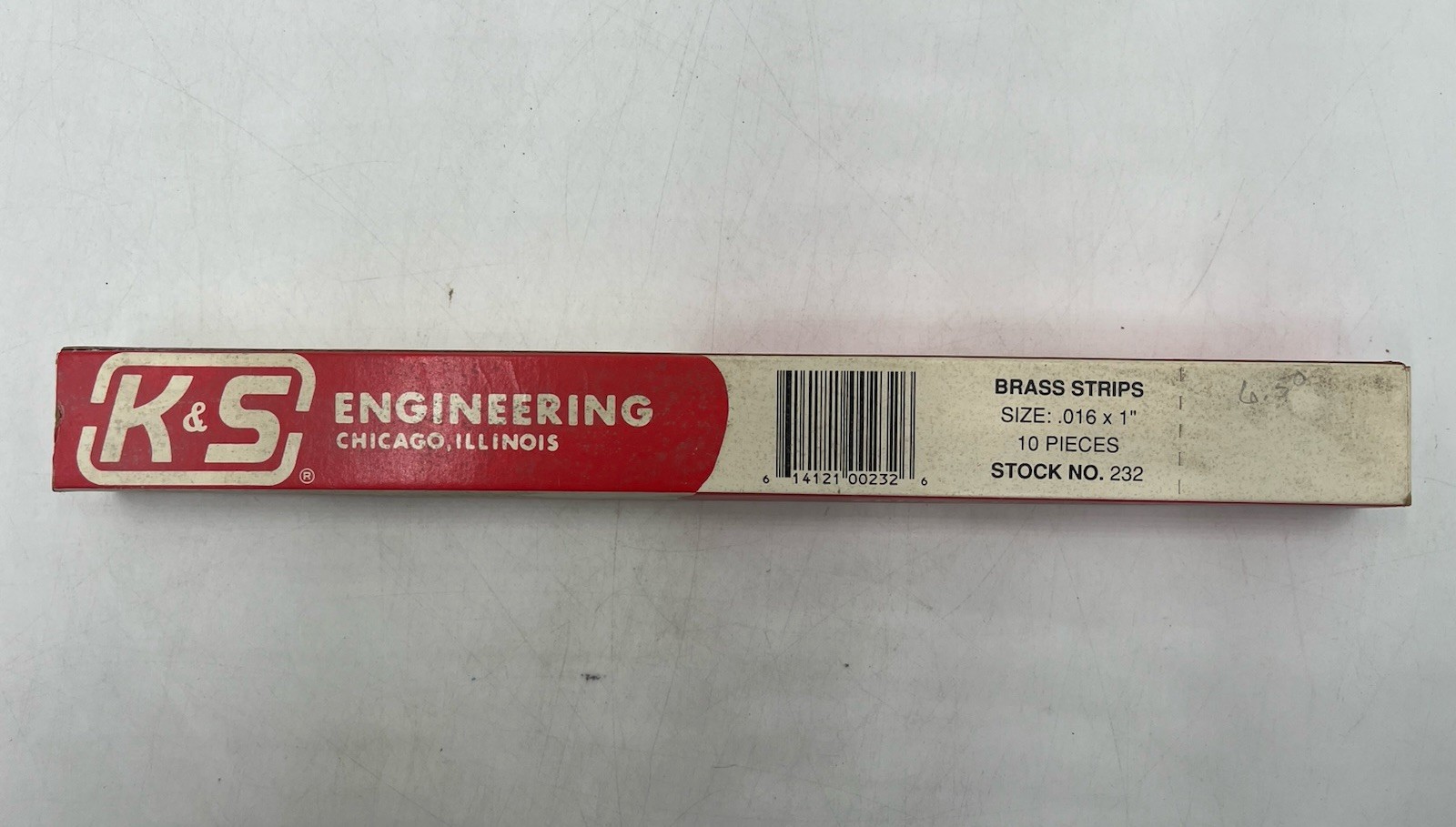 K&S Engineering Solid brass Rod Lot 232 .016 x 1 Brass Strips