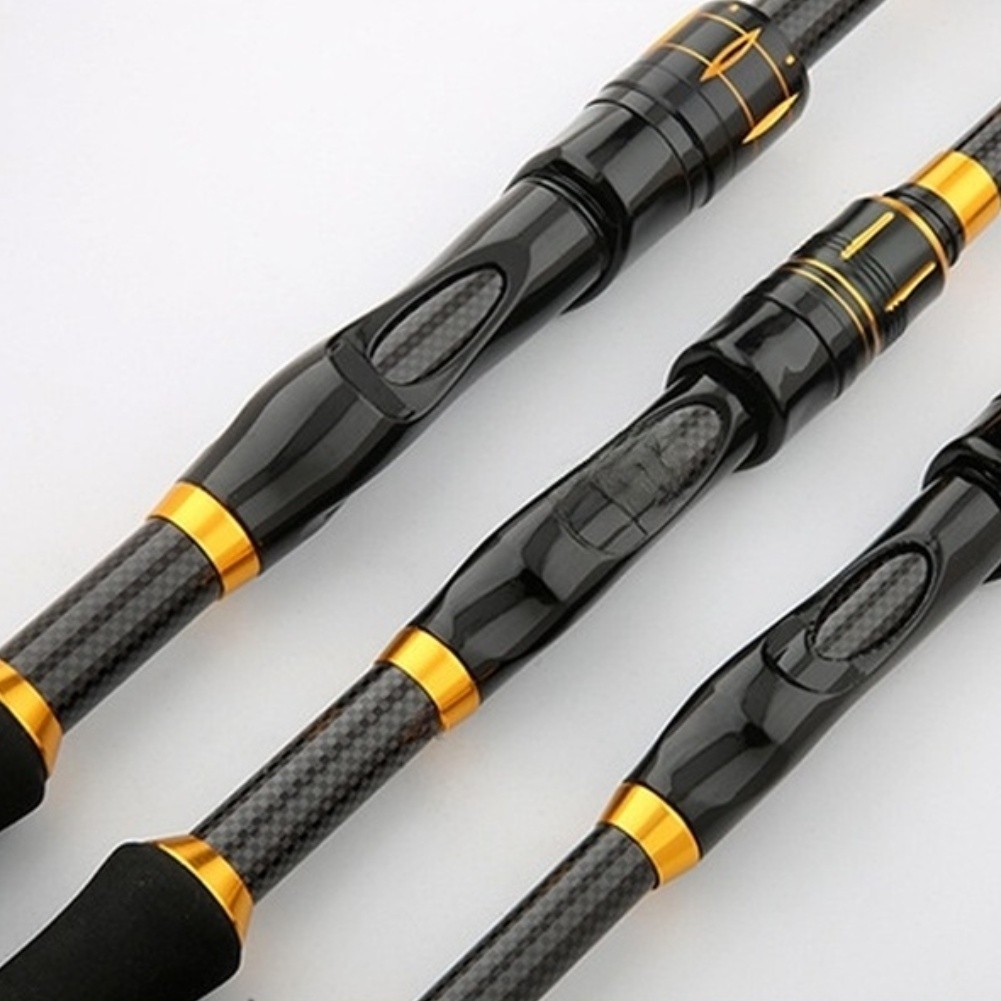 Carbon Telescopic Lure Rod 43cm Lightweight 1.8m 2.1m 2.4m Stiff Action