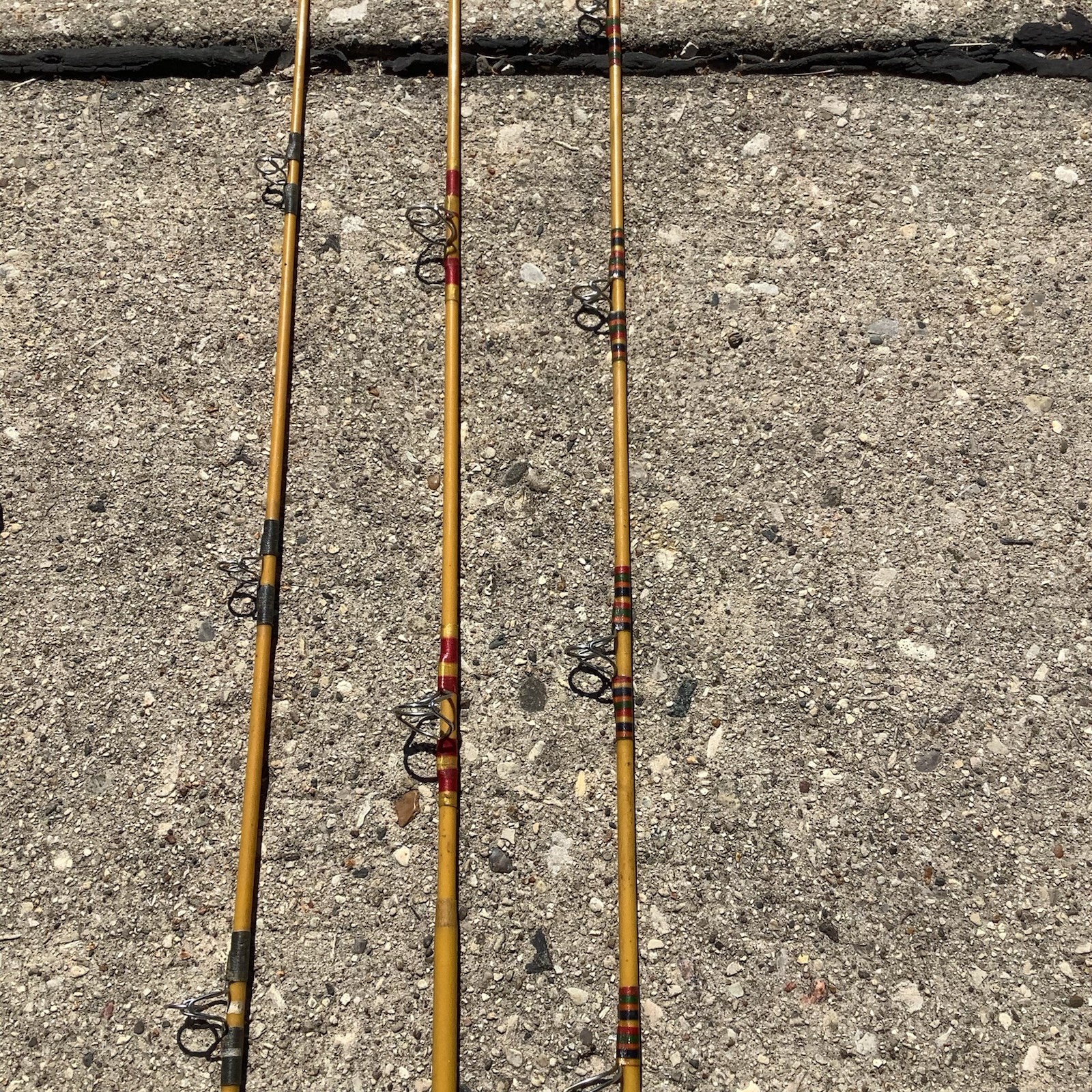 3 Vtg FENWICK, FL102-7 8.5 FT,FL90-5 7’3 1/2”,FL96-7 7’4 1/2”GLASS 2 PC ROD