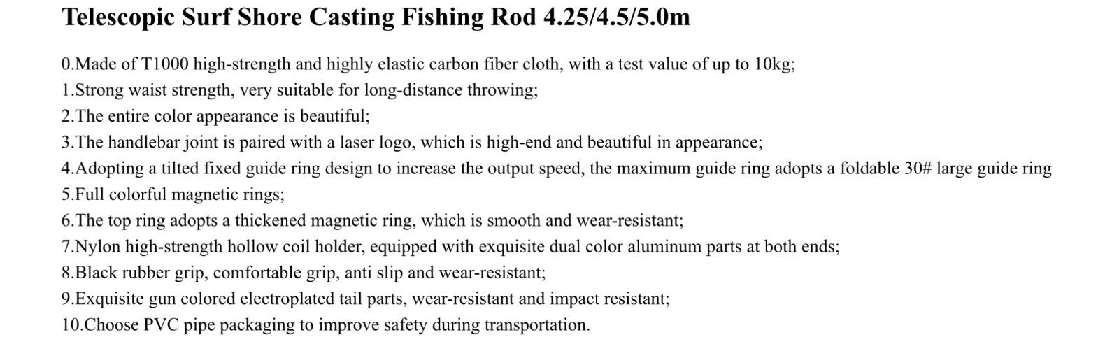 Telescopic Fishing Rod Sea Surf Pier Saltwater Freshwater Rods Various