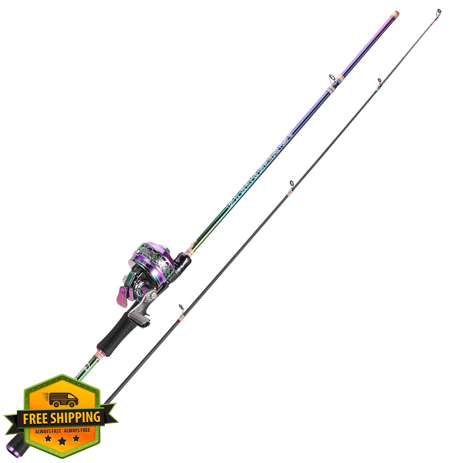 Sougayilang Fishing Rod Reel Combo, 2-Piece, Casting, Freshwater