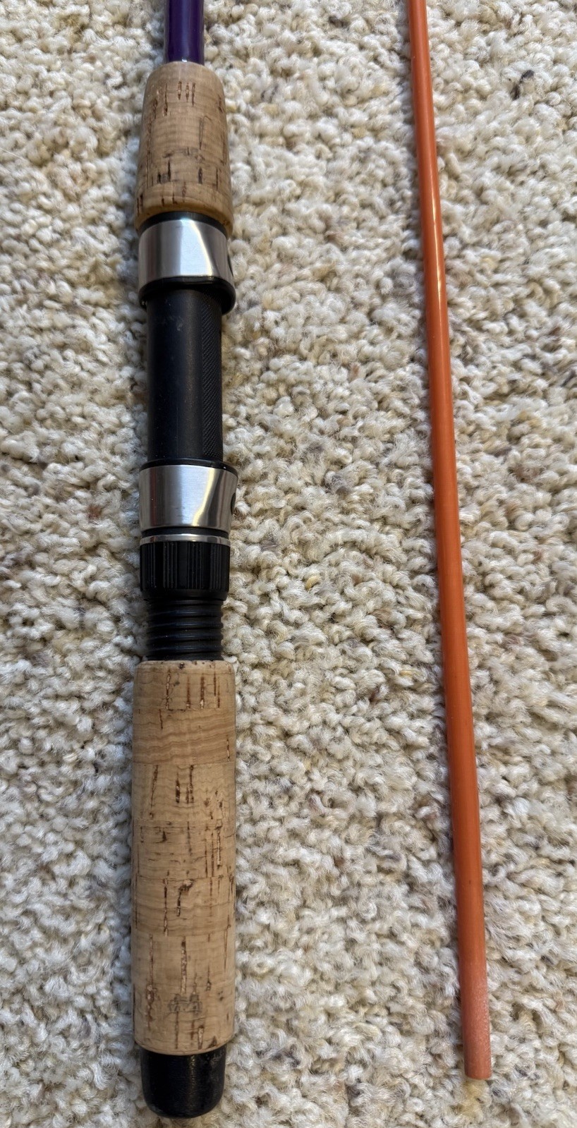 ***RARE*** Orange Glass Kencor “Magnaglas” XL-2 UL Trout (2) Piece Fishing Rod