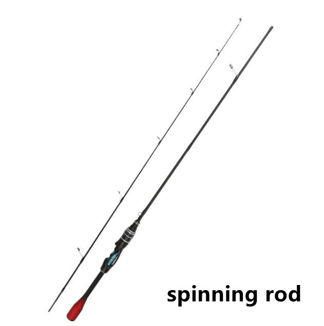 Casting Spinning Fishing Rods 5.5 ft 6 ft Carbon Fiber Rod 2 Section Travel Pole