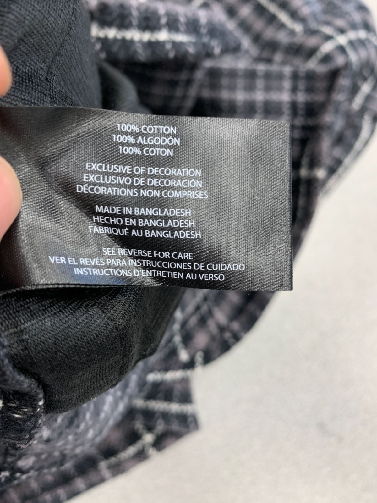Orvis Men’s S Classic Plaid Flannel Button-Up Shirt Jacket Black & Gray M1113
