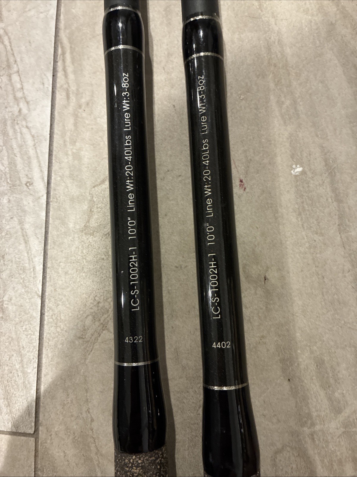 (2) Okuma Longitude 10′ Surf Spinning Rod 2-Piece LC-S-1002H-1 Heavy Used Cond