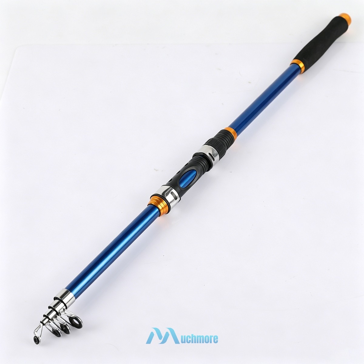 2.1m Heavy Duty Telescopic Fishing Rod Collapsible Fishing Spinning Pole Blue