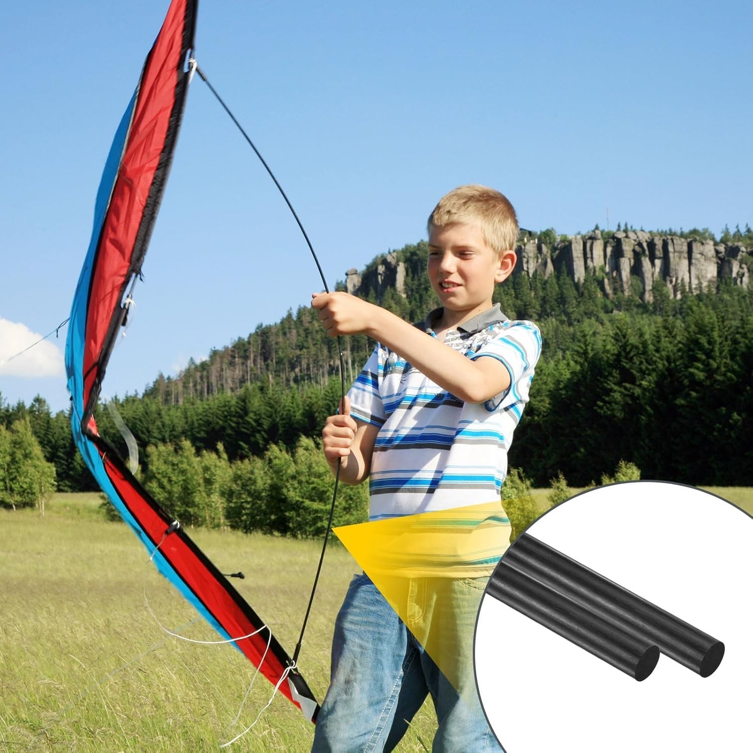 200mm by 2.5mm Carbon Fiber Rods – 6 Pack Matte Black for DIY Projects & RC Uses