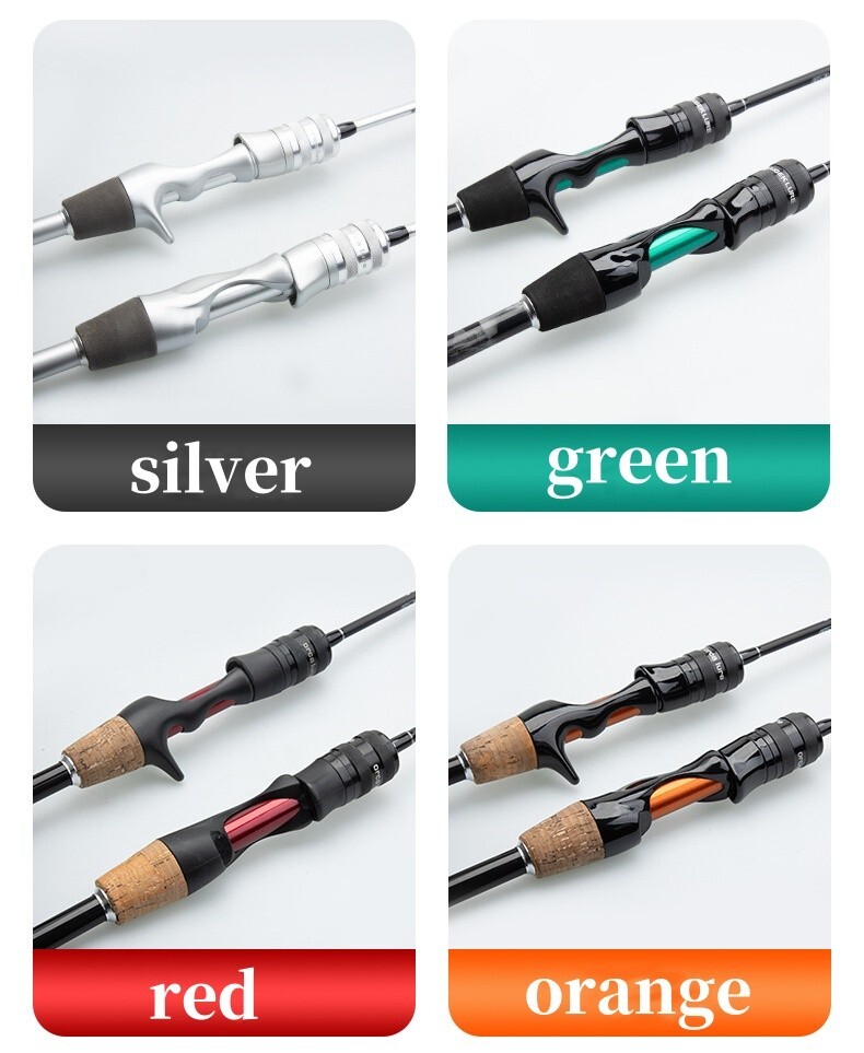 Fishing Rod Casting Spinning Travel Carbon Fiber Rod 2 Sections Ultra-Light Rod