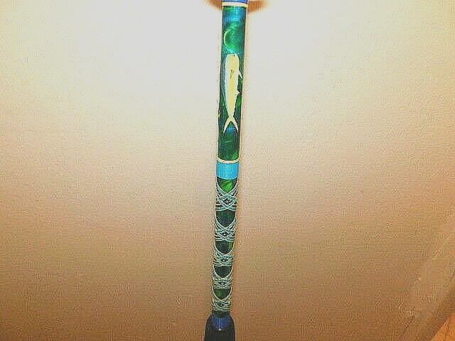CUSTOM CONVENTIONAL ROD MAHI BLUE,GREEN,YELLOW MARBLE 7′ 20-40 LB TURBO NEW