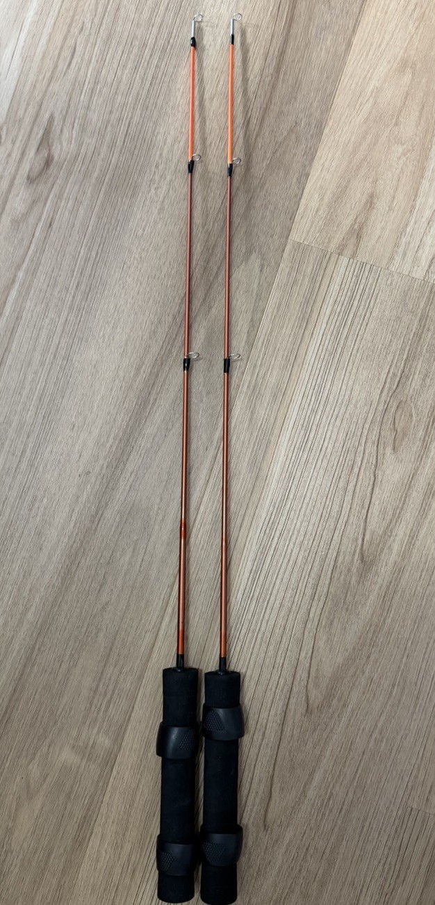 2 CELSIUS Chill Factor 27″ Medium Action Ice Fishing Rods – Lot of 2 – Beginner