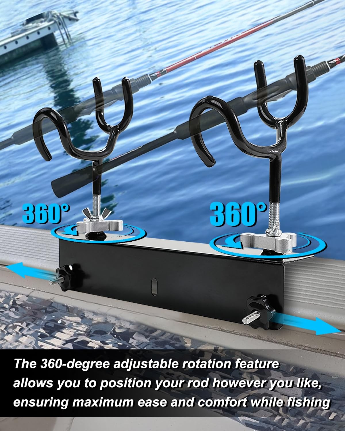 Dnshorix Boat Track System Rod Holder Power Lock And Track Adapter – Compatible