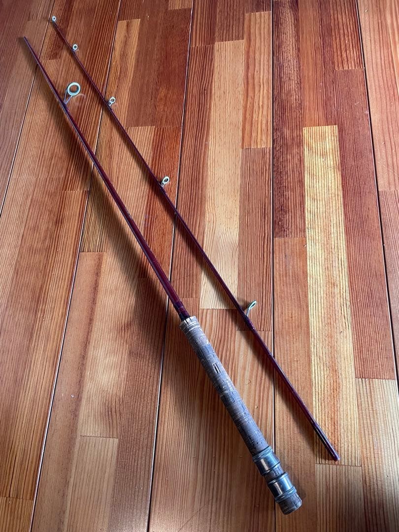 Super Pulser Graphite Spinning Rod Cork Handle Used Red-Brown