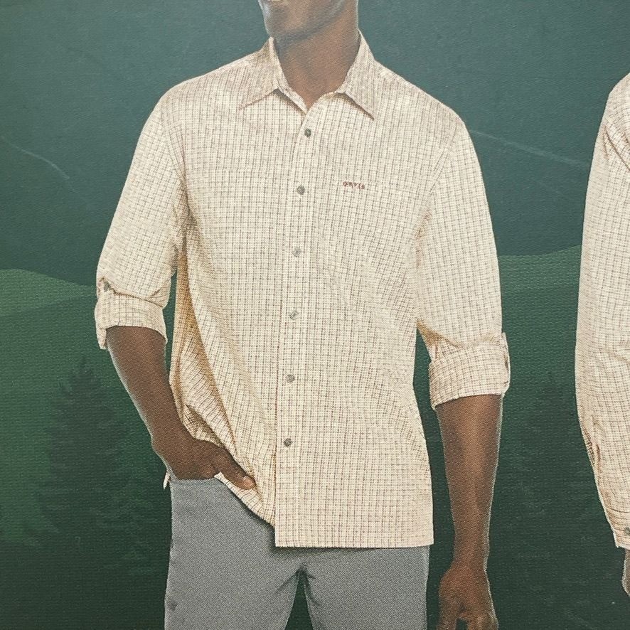 Orvis Mens Long Sleeve Tech Shirt XXL UPF 30+ Quick Dry Roll-Tab Sleeves a0383
