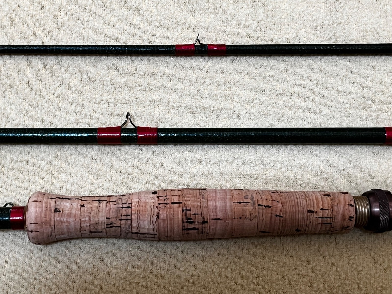 St Croix 7 foot 8 Inch 3 Piece Fiberglass Fly Rod Double Power