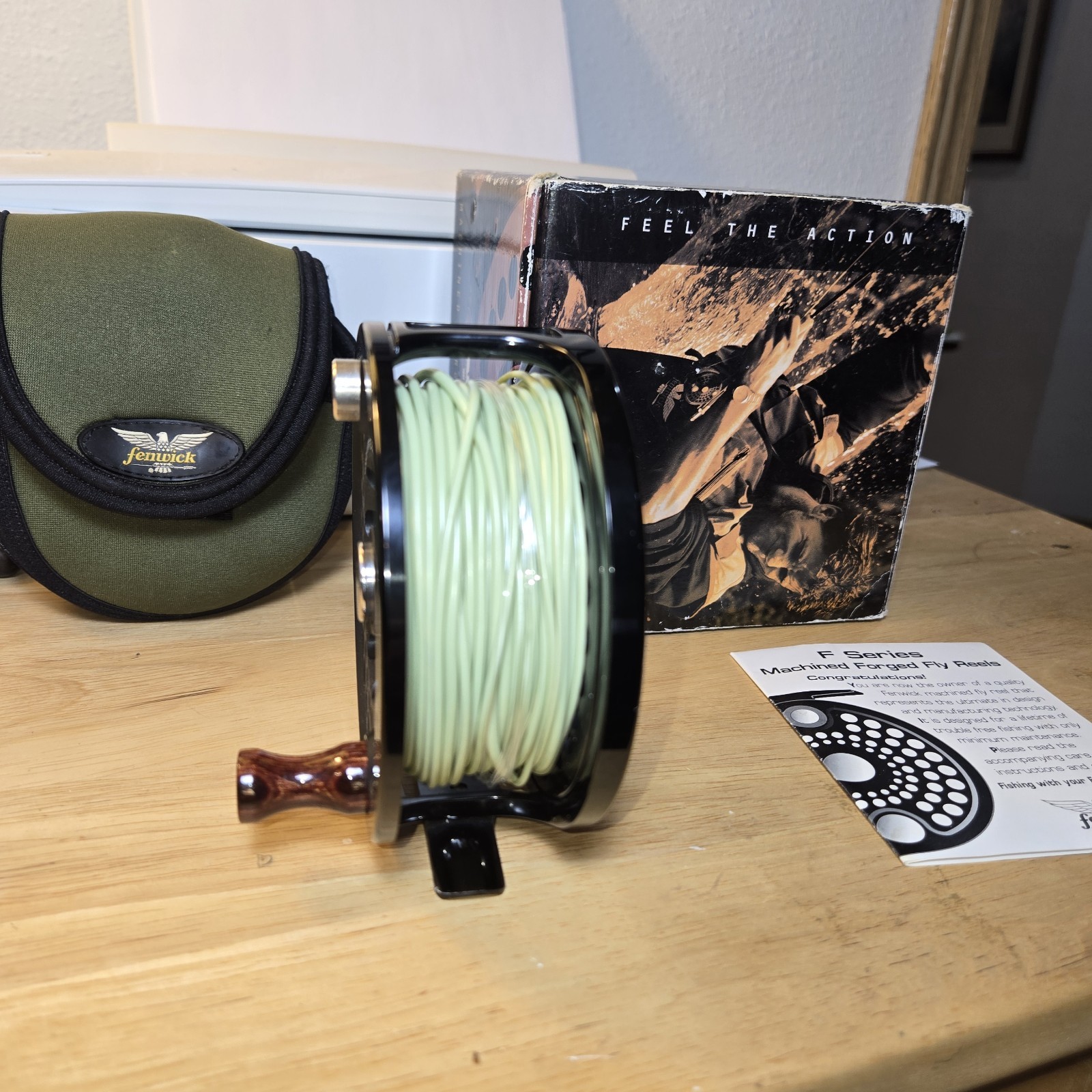 Fenwick F912LA Fly reel and Fenwick Fenglass FL 108-12 F 2 pc Fly Rod